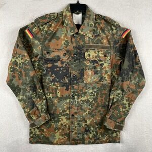 German Military Field Jacket Mens Medium Camouflage Flecktarn Army Gorpcore READ